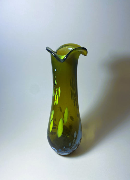 Vintage Modern Glass Vase Budveszel Gyula Hungary 1990s - Artibus365