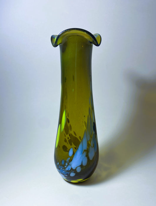 Vintage Modern Glass Vase Budveszel Gyula Hungary 1990s - Artibus365