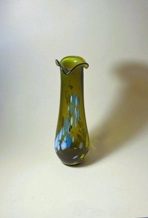 Vintage Modern Glass Vase Budveszel Gyula Hungary 1990s - Artibus365