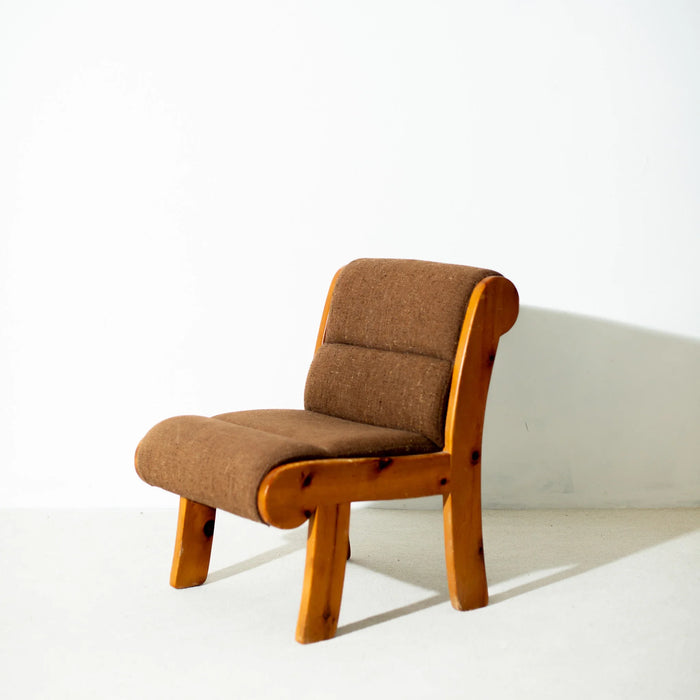 Vintage, bohemian pine chair from Switzerland - Artibus365