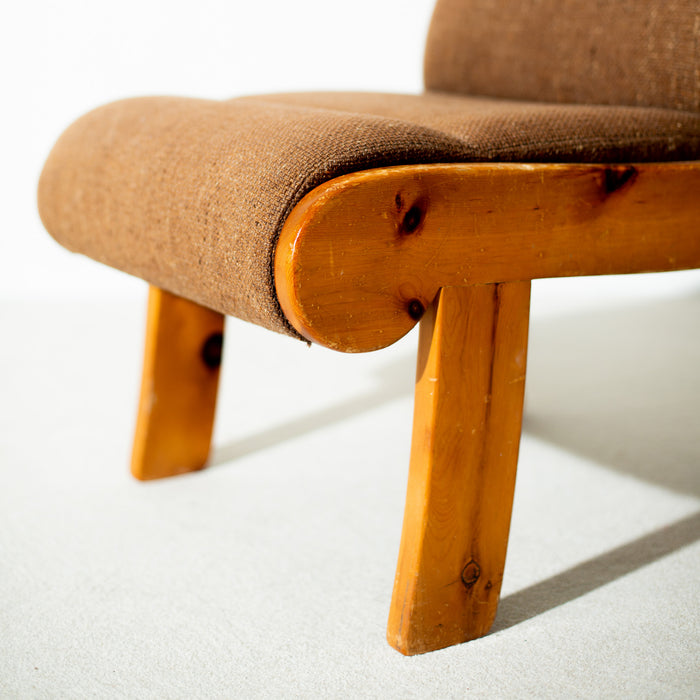 Vintage, bohemian pine chair from Switzerland - Artibus365