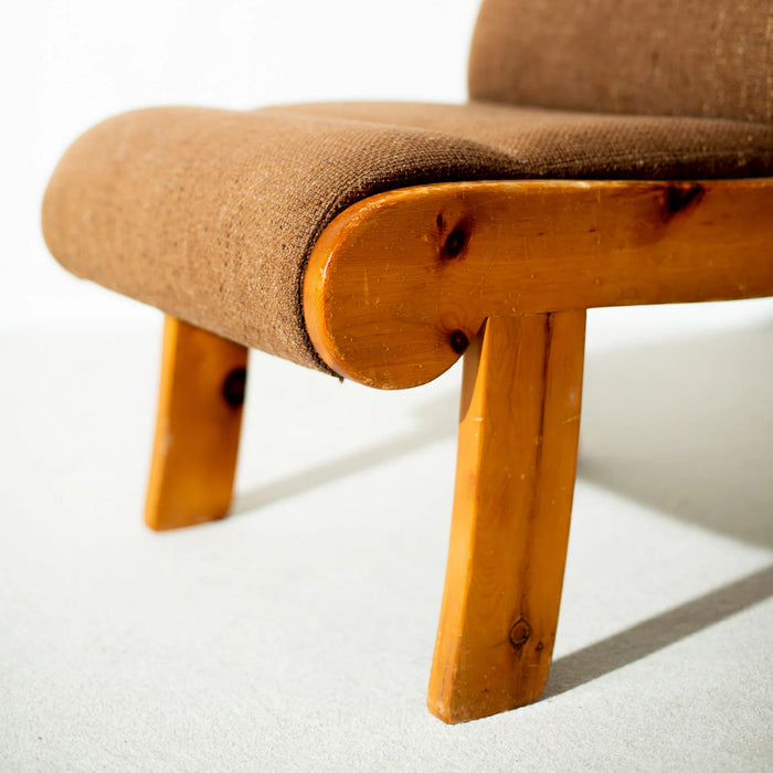 Vintage, bohemian pine chair from Switzerland - Artibus365