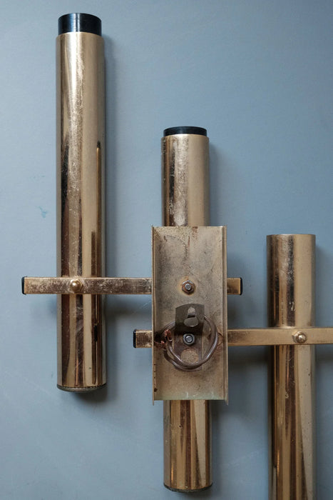 Vintage Brass Wall Lamp by Gaetano Sciolari 1960s - Artibus365