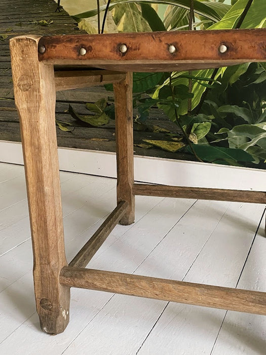 Hungarian Artisanal Oak and Leather Chair