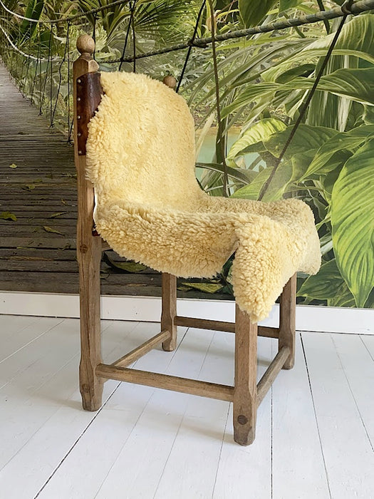 Hungarian Artisanal Oak and Leather Chair