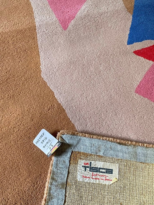 France Tisca Abstract Hand-Tufted Wool Rug 1990s