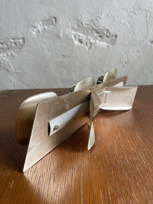 Silver-Plated Modernist Triple Candle Holder 1960s