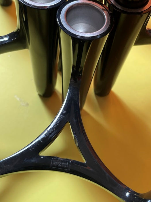 Set of 7 Black Candle Holders Design Koziol Hommage 2005 Germany - Artibus365