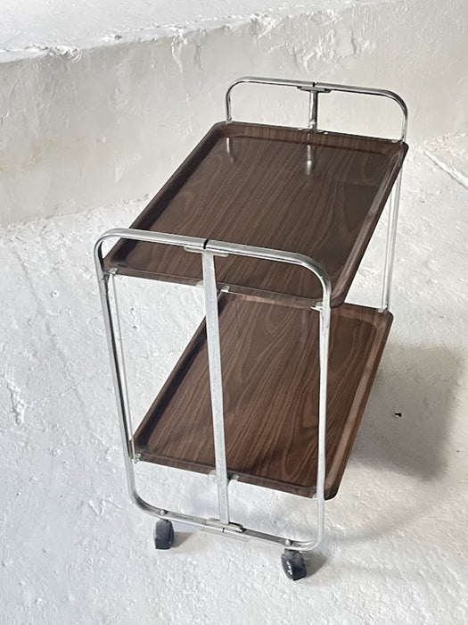 Chrome Folding Serving Trolley, 1950s Germany