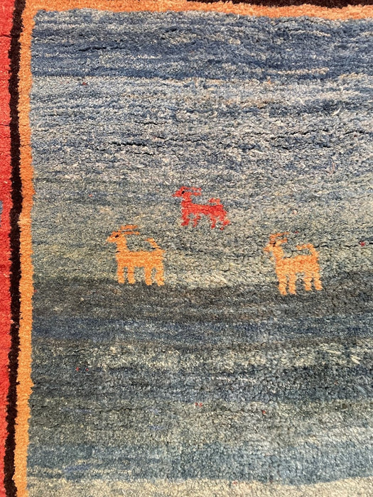 Handcrafted Persian Gabbeh Carpet Mid-20th Century - Artibus365