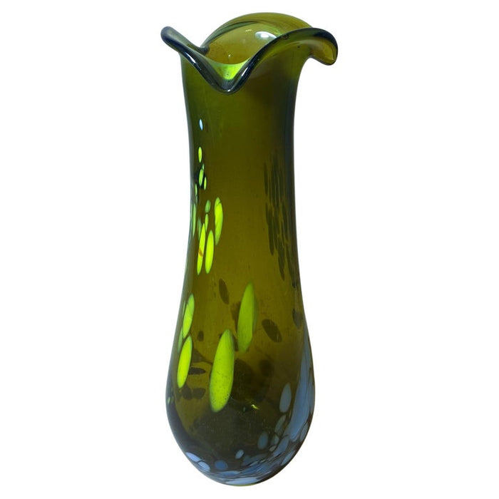 Vintage Modern Glass Vase Budveszel Gyula Hungary 1990s - Artibus365