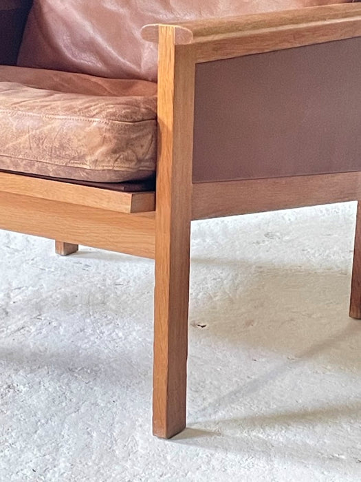 Illum Wikkelsø Capella Leather High Back Lounge Chair for Eilersen 1960s Denmark