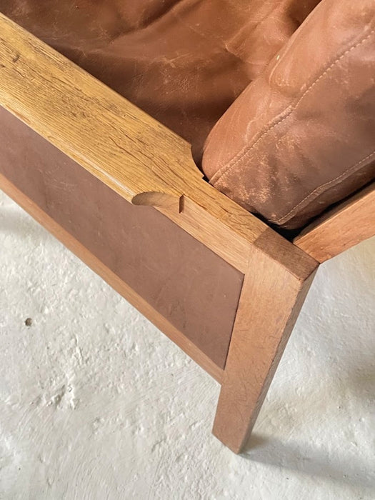 Illum Wikkelsø Capella Leather High Back Lounge Chair for Eilersen 1960s Denmark