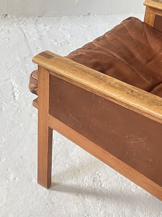 Illum Wikkelsø Capella Leather High Back Lounge Chair for Eilersen 1960s Denmark