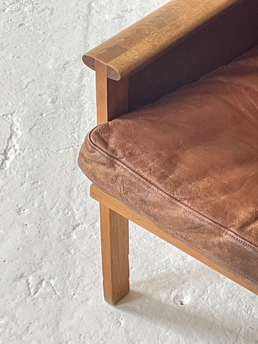 Illum Wikkelsø Capella Leather High Back Lounge Chair for Eilersen 1960s Denmark