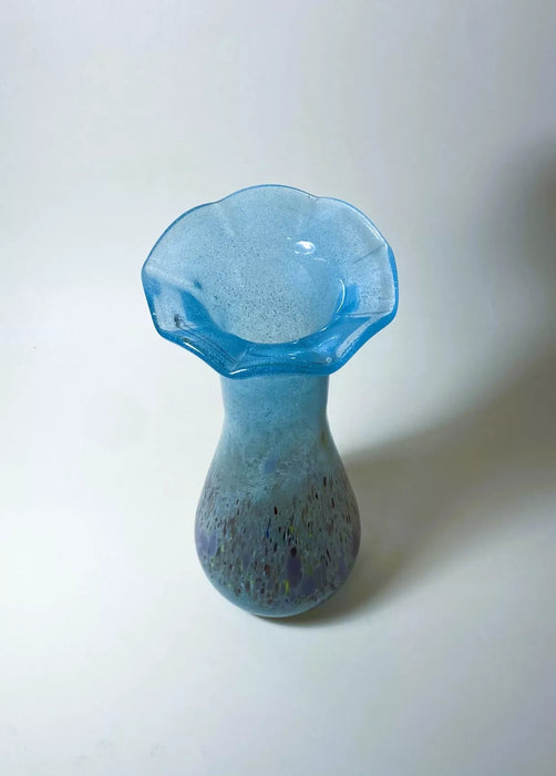 Vintage Modern Glass Vase Budveszel Gyula Hungary 1990s - Artibus365
