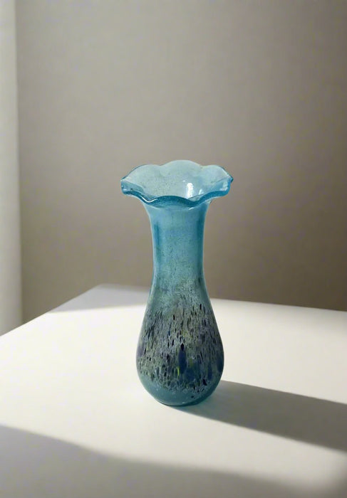Vintage Modern Glass Vase Budveszel Gyula Hungary 1990s - Artibus365