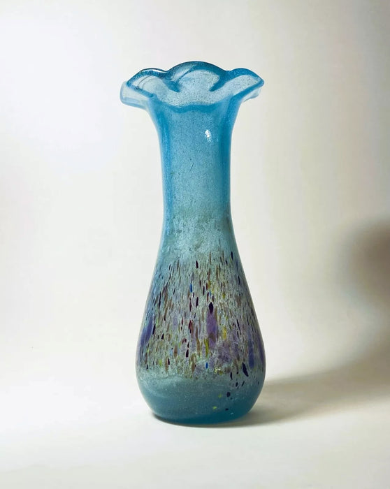 Vintage Modern Glass Vase Budveszel Gyula Hungary 1990s - Artibus365