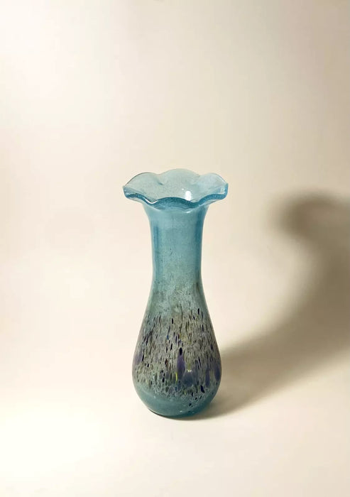 Vintage Modern Glass Vase Budveszel Gyula Hungary 1990s - Artibus365
