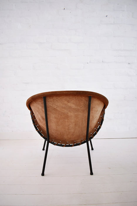 Vintage Balloon Suede Easy Chair, 1960s, Hungary - Artibus365
