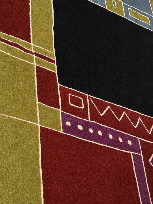 Tisca "Krumi" Hand-Tufted Wool Rug, France 1990s