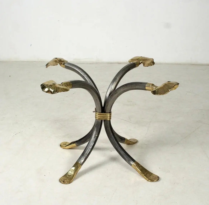 Vintage 'Manfred Bredohl Brass and Iron Coffee Table Germany, 1970