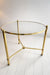French Brass and Glass Round Cocktail Table in the Style of Maison Baguès