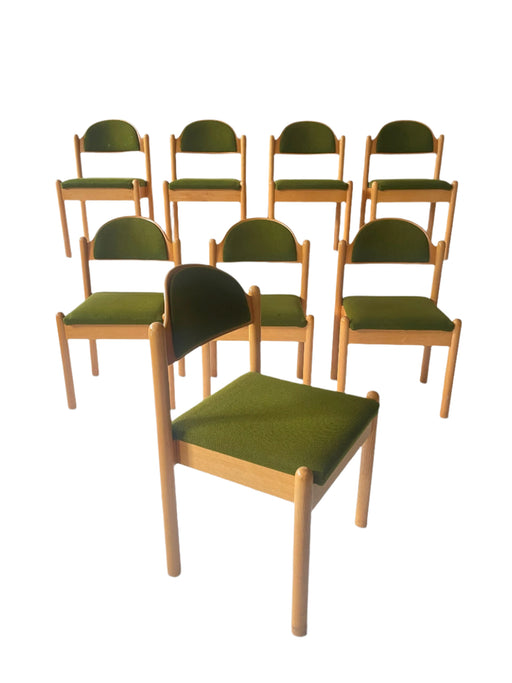 1970s German Beech Wood Dining Chairs