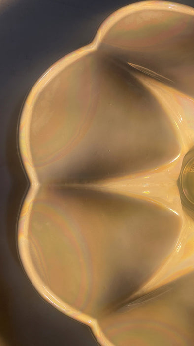 Mid-Century Iridescent Porcelain Wall Lamp, "PAN” by Goebel, , Germany 1970s