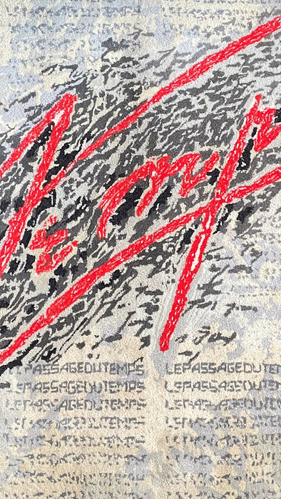 Bernard Quentin Le Passage du Temps Hand Tufted Wool Art Tapestry France 1998