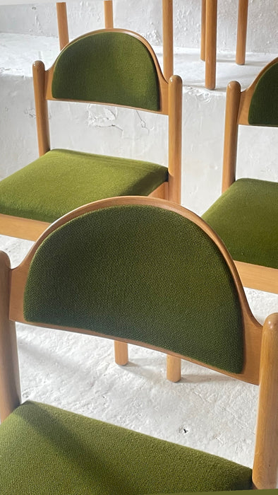 1970s German Beech Wood Dining Chairs