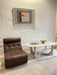 Vintage Marmorino Coffee Table With Sculptural Base, Danish Modern Style 1991