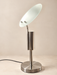 Adjustable Frosted Glass Disc Table Lamp, France 1990s