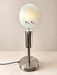 Adjustable Frosted Glass Disc Table Lamp, France 1990s