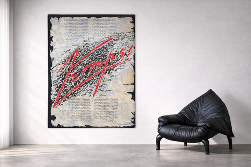 Bernard Quentin Le Passage du Temps Hand Tufted Wool Art Tapestry France 1998