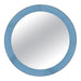 Blue Glass Wall Mirror, Italian, 