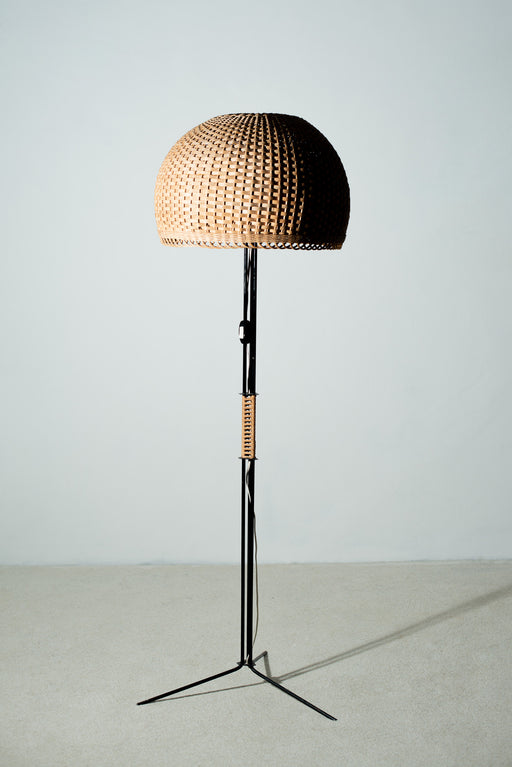 Vintage Hungarian Rattan Floor Lamp from the 1960s