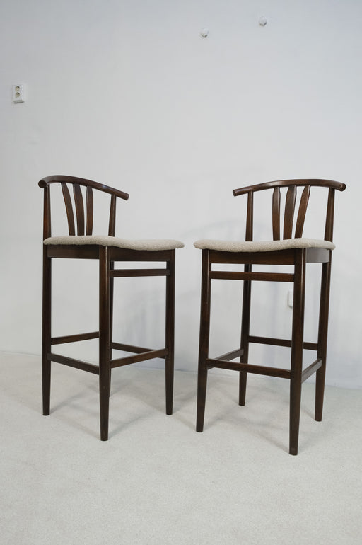 Thonet barstools of curved beech, 1970's Hungary