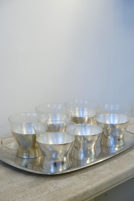 Set of 6 mid-century German tea glasses from WMF