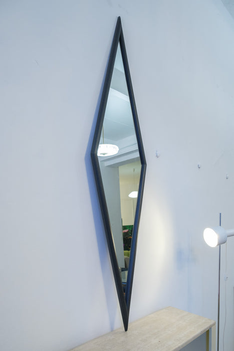 Postmodern geometrical solid wood wall mirror