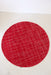 Hand-tufted Vintage Red Circular Rug by Tisca 1980's