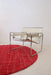 Hand-tufted Vintage Red Circular Rug by Tisca 1980's