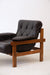 Vintage leather and hard-wood Armchair from Ipoly Design Furniture Manufacturer, Hungary