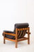 Vintage leather and hard-wood Armchair from Ipoly Design Furniture Manufacturer, Hungary