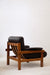 Vintage leather and hard-wood Armchair from Ipoly Design Furniture Manufacturer, Hungary