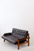 Vintage leather and hard-wood Sofa from Ipoly Design Furniture Manufacturer, Hungary