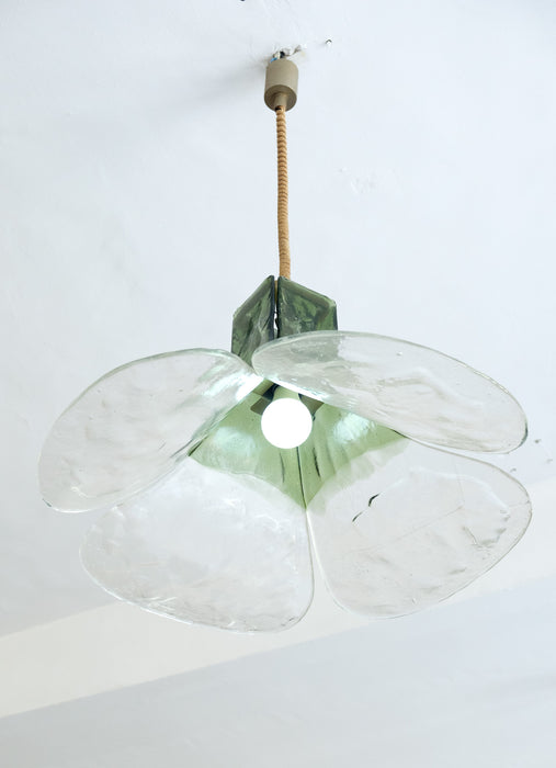 Mid-century Murano Tulip Pendant by Carlo Nason for Mazzega, Italy 1960s.