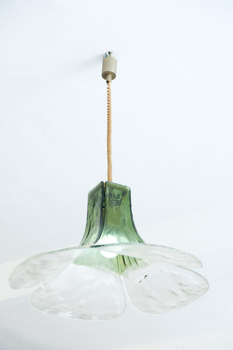 Mid-century Murano Tulip Pendant by Carlo Nason for Mazzega, Italy 1960s.