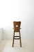 Set of 3 Brutalist  stained oak, brass, metal Bar Stools from France, 1960s