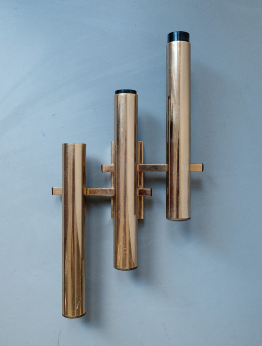 Vintage Brass Wall Lamp Designed by Gaetano Sciolari in the 1960s